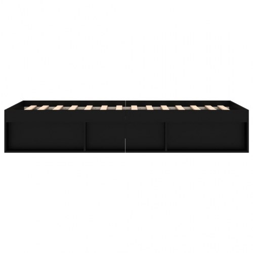 Sengeramme med opbevaring 90x200 cm - sort træ