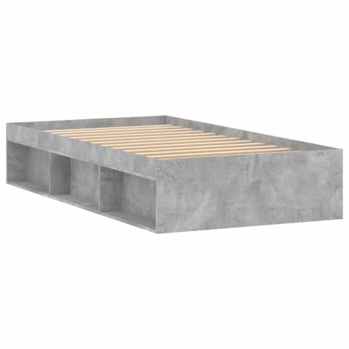 Sengeramme 90x200 cm - betongrå opbevaringsseng