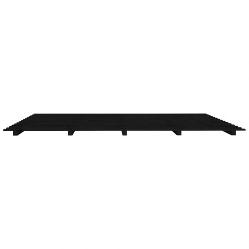 Sengeramme 160x200 cm massivt fyrretræ sort