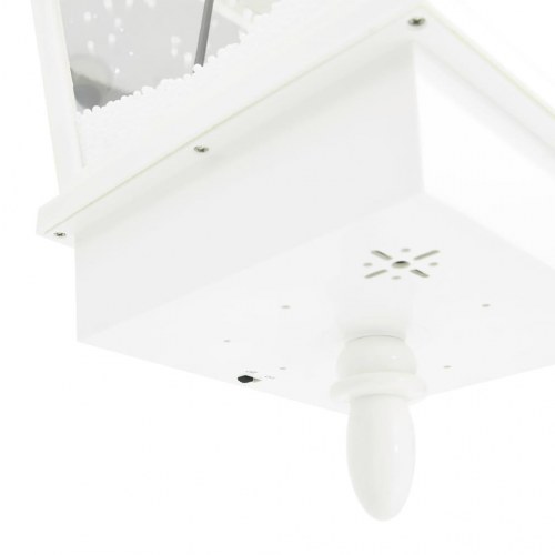 Julegadelampe med julemand 81x40x188 cm PVC hvid og rød