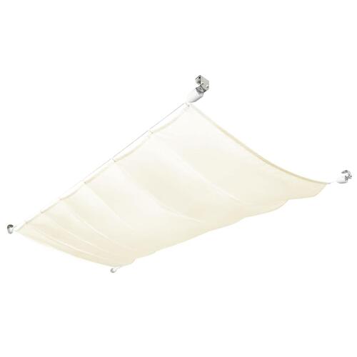 Terrassemarkise oxfordstof 140 x 420 cm cremefarvet