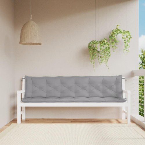 Hyndesæt til havebænk 200 x 50 x 7 cm - grå