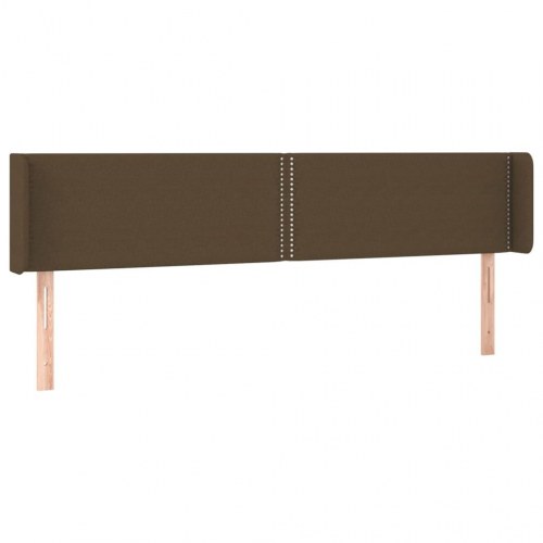 Sengegavl med LED-lys 183 x 16 x 78/88 cm - mørkebrun