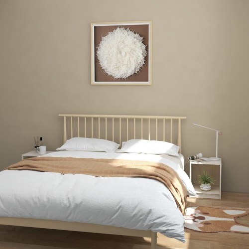 Sengeborde 2 stk. 35,5x33,5x41,5 cm massivt fyrretræ hvid