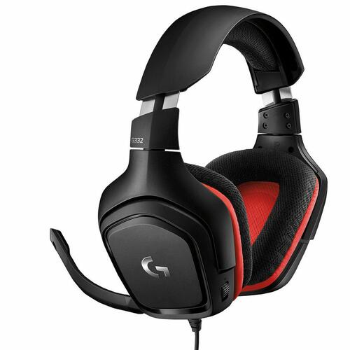 Hovedtelefoner med mikrofon Logitech G332 Sort Rød Rød/Sort (OUTLET A)