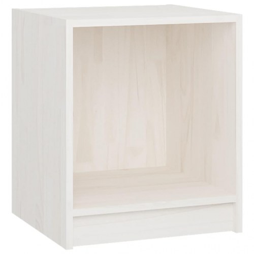 Sengeborde 2 stk. 35,5x33,5x41,5 cm massivt fyrretræ hvid