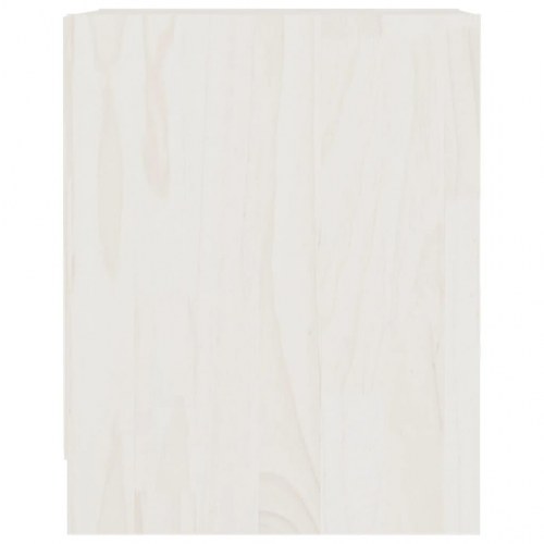 Sengeborde 2 stk. 35,5x33,5x41,5 cm massivt fyrretræ hvid