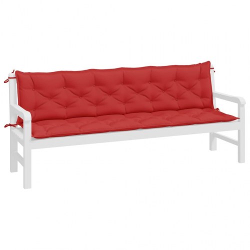 Hynder til havebænk 200 x 50 x 7 cm - rød
