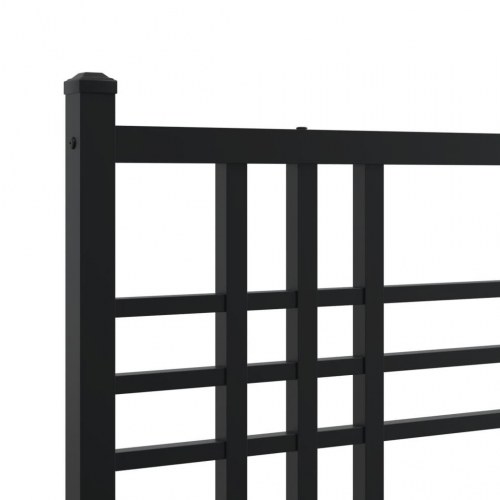 Sengeramme med sengegavl 90 x 190 cm - sort