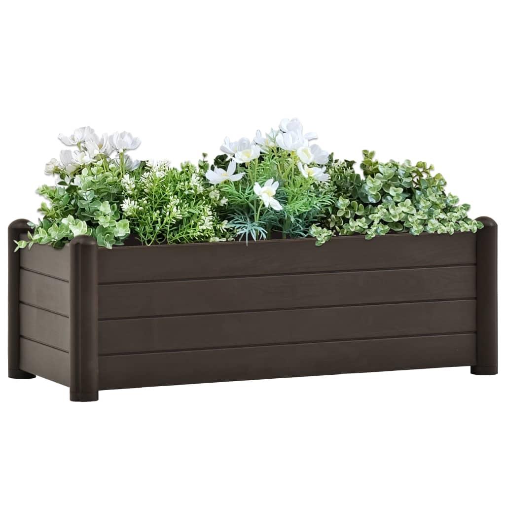Højbed 100x43x35 cm PP mokkafarvet