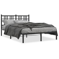 Sengeramme med sengegavl 120x190 cm metal sort