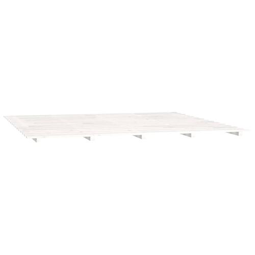 Sengeramme 160x200 cm massivt fyrretræ hvid