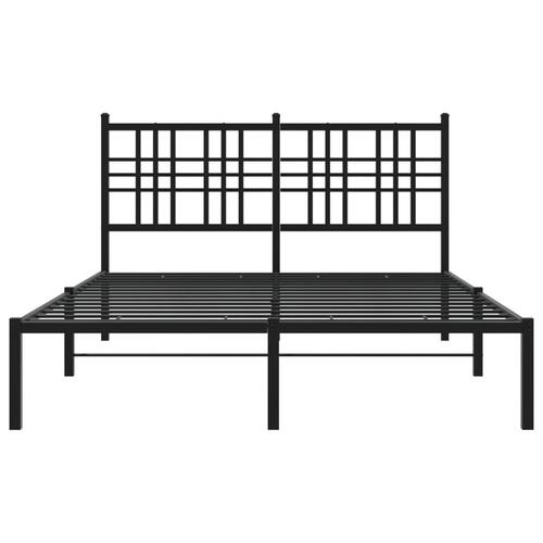 Sengeramme med sengegavl 120x190 cm metal sort