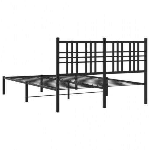 Sengeramme med sengegavl 120x190 cm metal sort