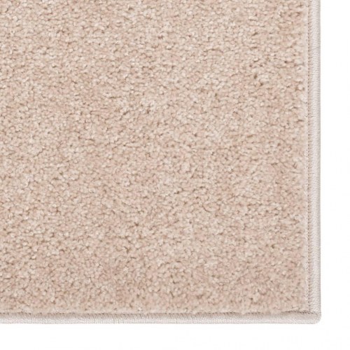 Gulvtæppe 200x290 cm kort luv mørk beige