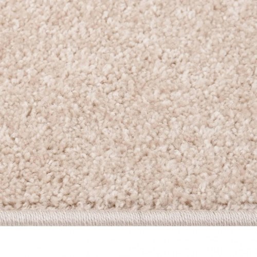 Gulvtæppe 200x290 cm kort luv mørk beige