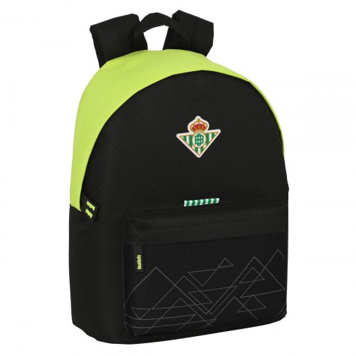 Rygsæk til skole Real Betis Balompié - 31 × 41 × 16 cm - Sort/Lime