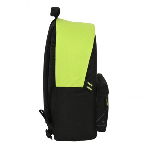 Rygsæk til skole Real Betis Balompié - 31 × 41 × 16 cm - Sort/Lime