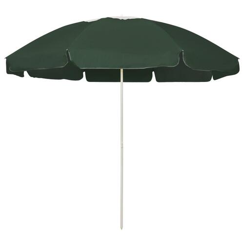 Strandparasol 240 cm grøn