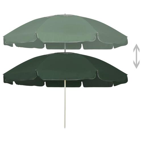 Strandparasol 240 cm grøn