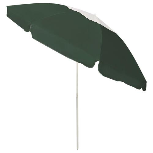 Strandparasol 240 cm grøn