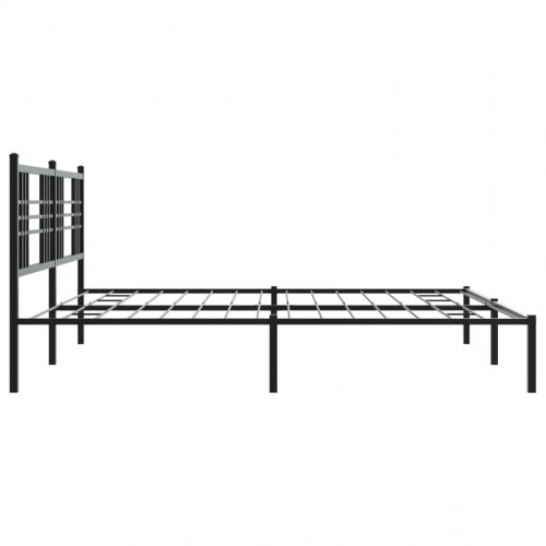 Sengeramme med sengegavl 180x200 cm metal sort