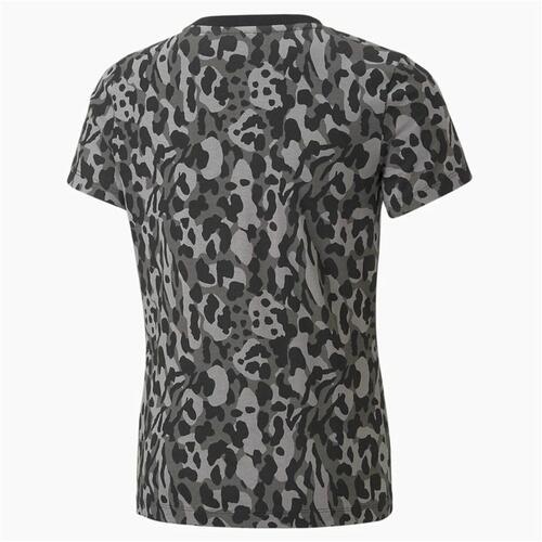 Puma Alpha AOP kortærmet T-shirt til børn, sort (13-14 år)