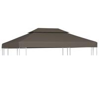 Pavillontopdække i 2 lag 310 g/m² 4 x 3 m gråbrun