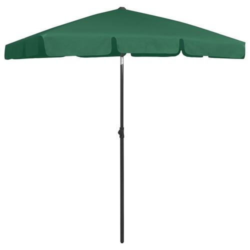 Strandparasol 180x120 cm grøn