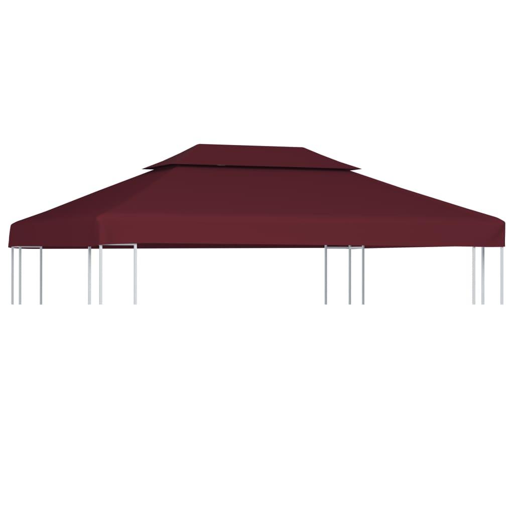 Pavillontag 2 lag 310 g/m² 4x3 m bordeauxfarvet