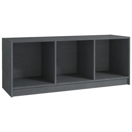 Tv-skab 104x33x41 cm massivt fyrretræ grå