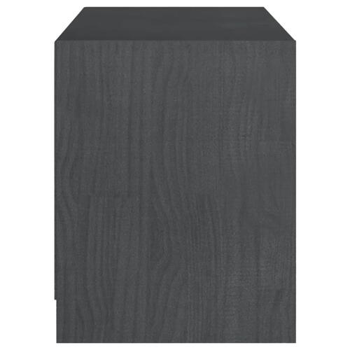 Tv-skab 104x33x41 cm massivt fyrretræ grå