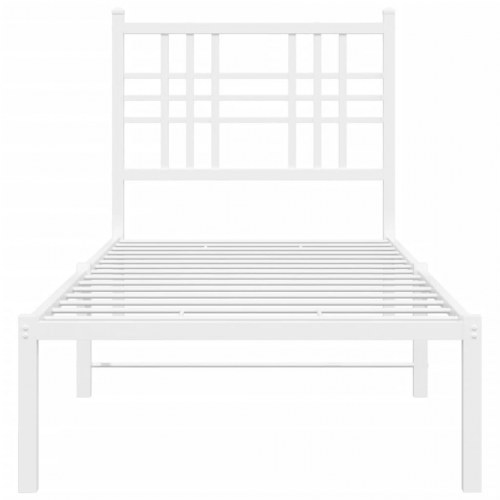 Sengeramme med hovedgærde 75 x 190 cm - hvid