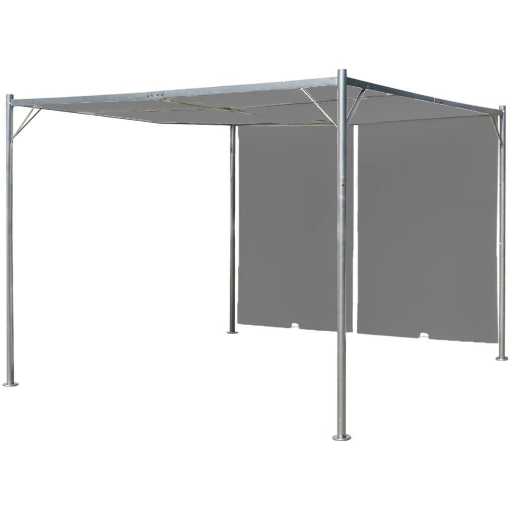 Pergola tilbagetrækkeligt tag 300 x 300 x 225 cm antracitgrå