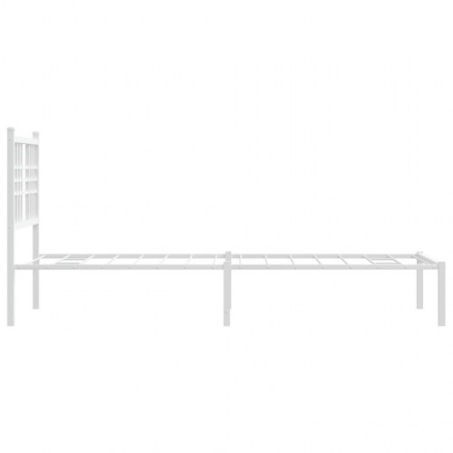 Sengeramme med hovedgærde 75 x 190 cm - hvid