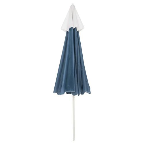 Strandparasol 240 cm blå