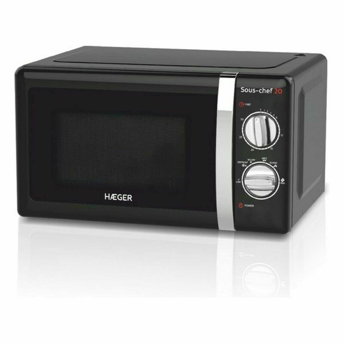 Mikrobølgeovn med Grill Haeger MW-70B.007A 20 L Sort 700W