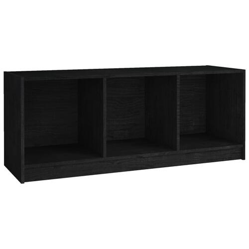 Tv-skab 104x33x41 cm massivt fyrretræ sort