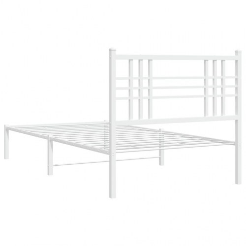 Sengeramme med sengegavl 100 x 200 cm - hvid