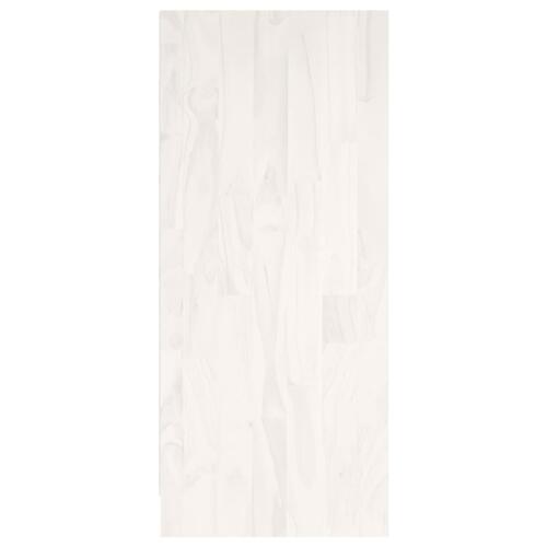 Bogreol 104x33x76 cm massivt fyrretræ hvid