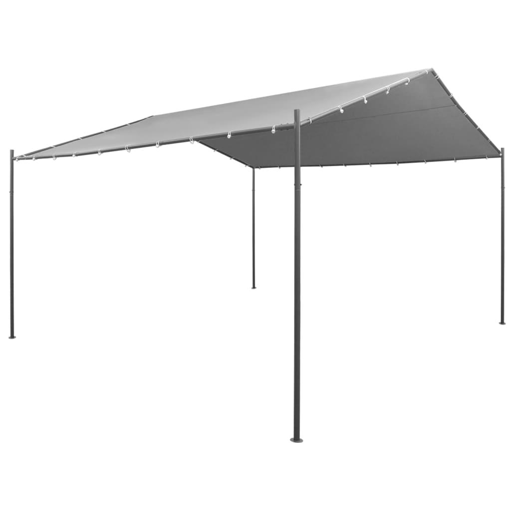 Havepavillon stål 400 x 400 x 260 cm antracitgrå