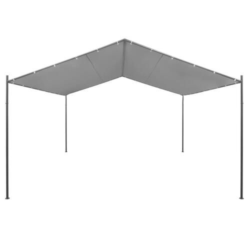 Havepavillon stål 400 x 400 x 260 cm antracitgrå