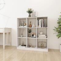 Bogskab/rumdeler 104x33,5x110 cm massivt fyrretræ hvid