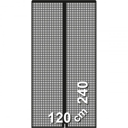 Schellenberg insektgardin til dør - magnetisk glasfiber, antracit 120 × 240 cm