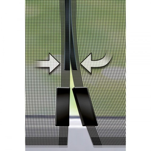 Schellenberg insektgardin til dør - magnetisk glasfiber, antracit 120 × 240 cm
