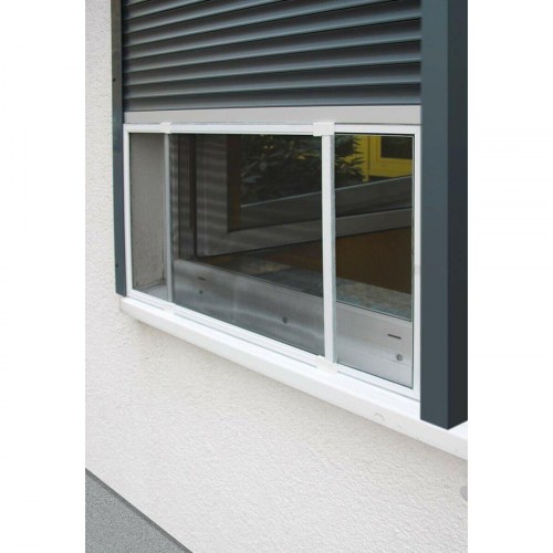 Schellenberg moskitonet med ramme, forlængbar - Hvid 50 × 142 cm (glasfiber)