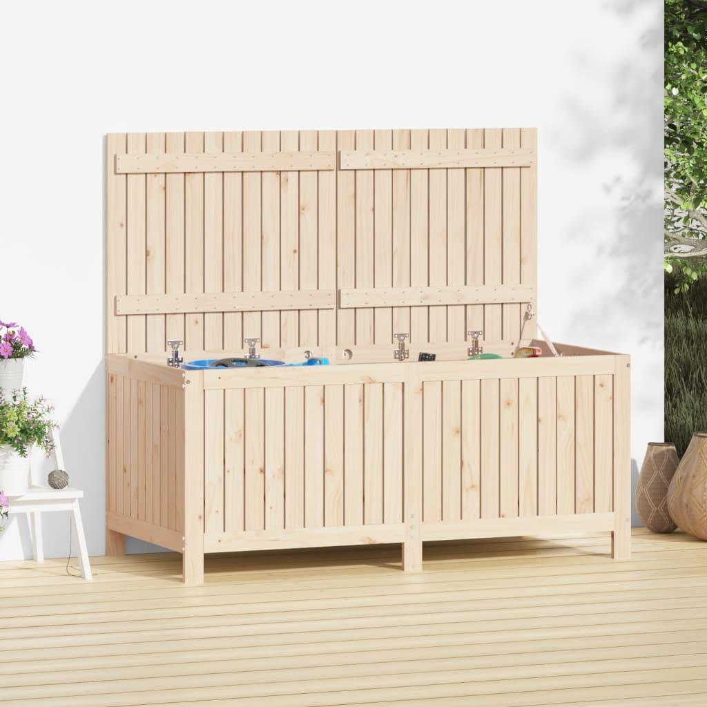 Opbevaringskasse til haven 147x68x64 cm massivt fyrretræ