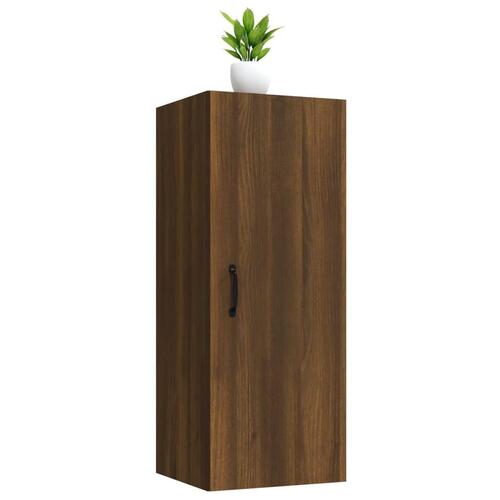 Vægskab 34,5x34x90 cm konstrueret træ brun egetræsfarve