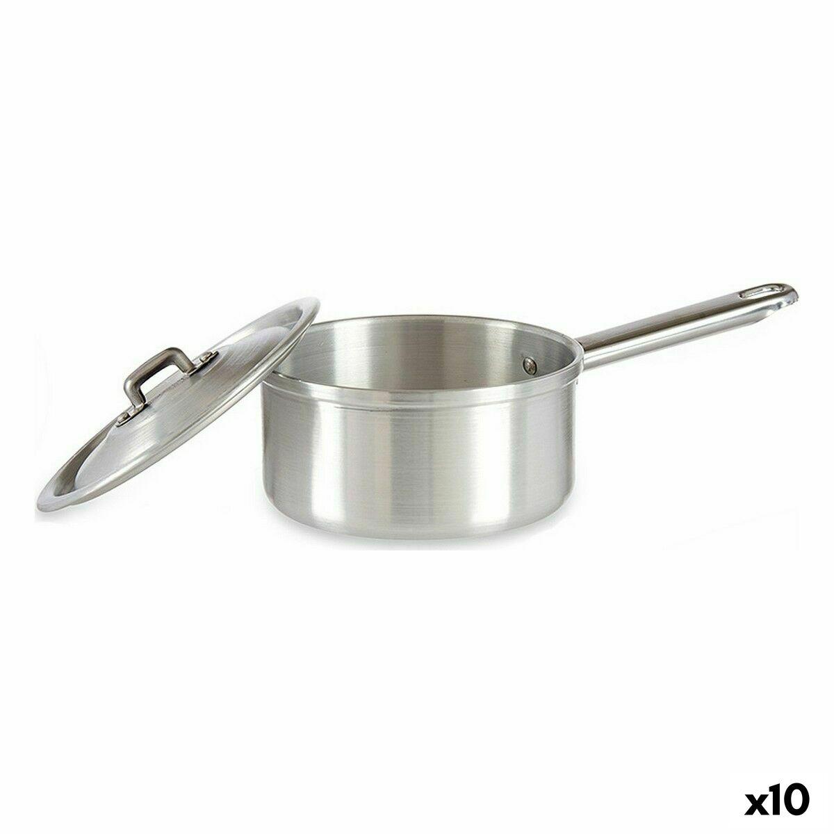 Kasserolle med låg Kinvara - sølvfarvet aluminium, Ø 14 cm, 1 l (10 stk.)