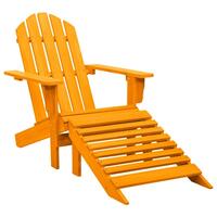Adirondack-havestol med fodstøtte massivt grantræ orange